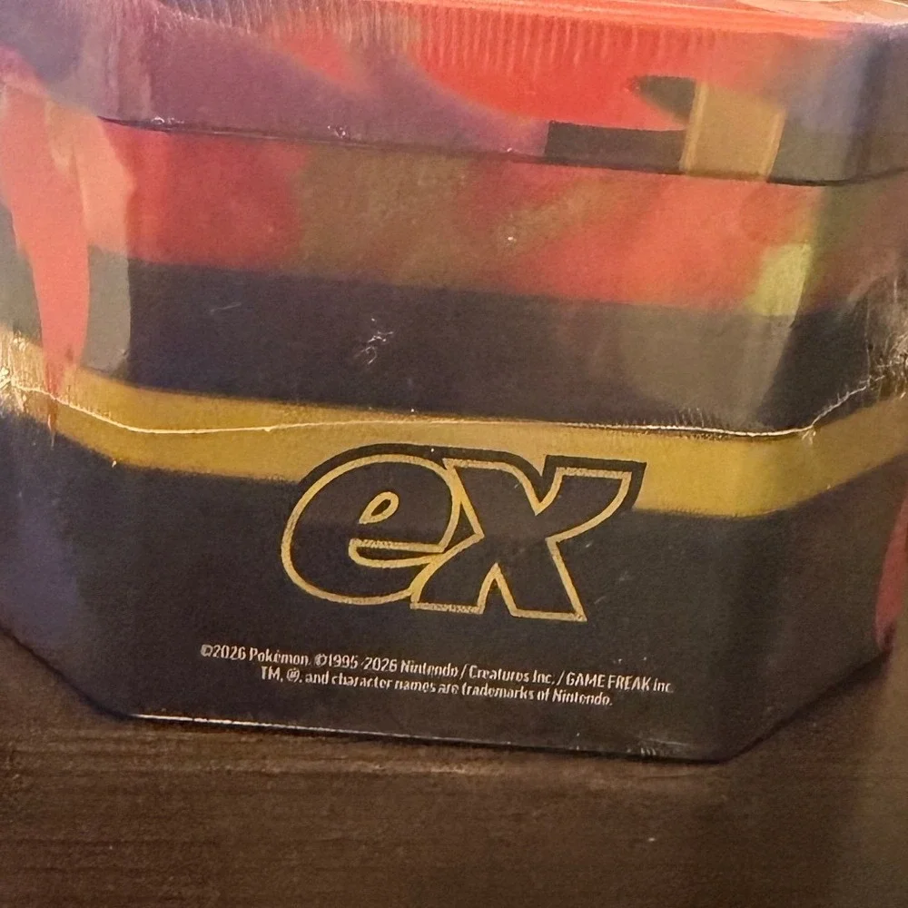 Pokemon TCG Mega Charizard Tin Mega Charizard Y ex Promo 4 Booster Packs Sealed